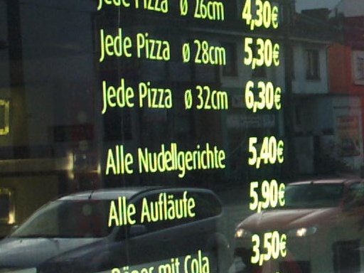 Schaufenster eines Imbisses in Bremen-Walle - 02.02.2008