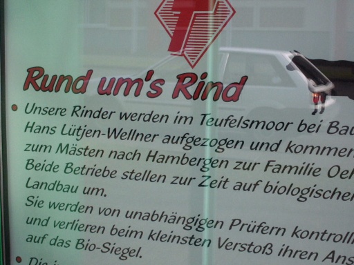 Schaufenster einer Fleischerei in Osterholz-Scharmbeck - 03.02.2008