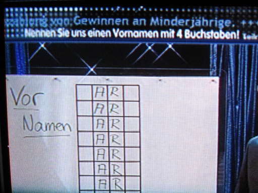 Ratesendung 'Quizzo' bei '9 Live' - 10.03.2008