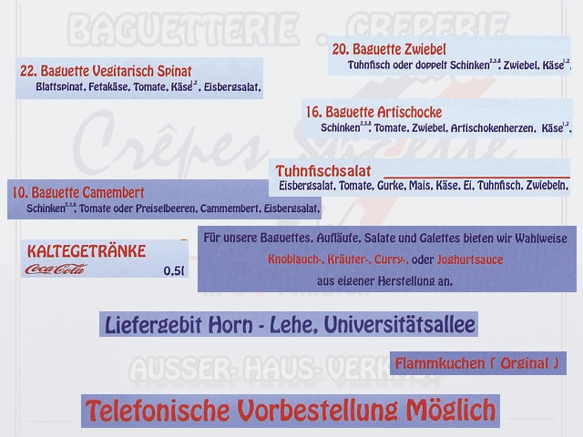 Flyer eines Baguette-Lieferdienstes - 14.03.2008