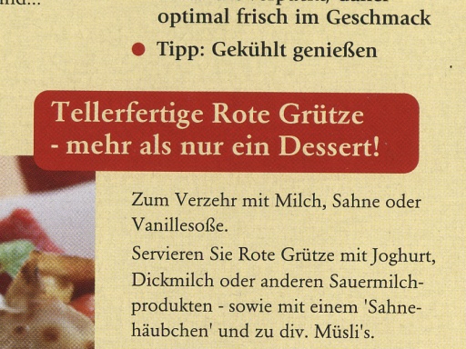 Verpackung einer Erdbeer-Kaltspeise - 02.06.2008
