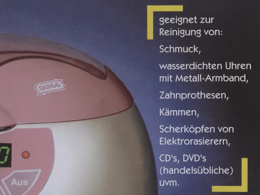 Verpackung eines Ultraschall-Reinigungsgertes - 14.06.2008