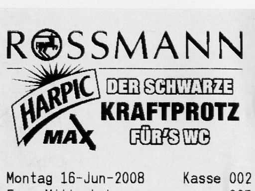Kassenbon  - 16.06.2008