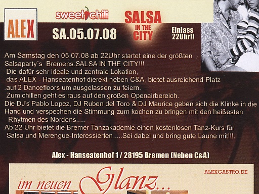 Veranstaltungsflyer - 27.06.2008