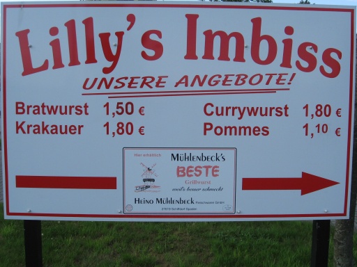 Imbistand beim Mbelhaus 'Roller' in Bremerhaven - 02.08.2008