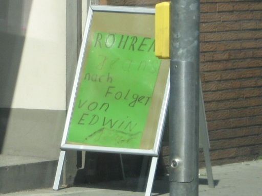Gesehen vor einem Jeansladen in Bremen - 16.08.2008