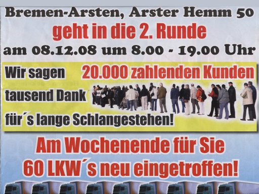 Prospekt eines Sonderpostenmarktes - 07.12.2008