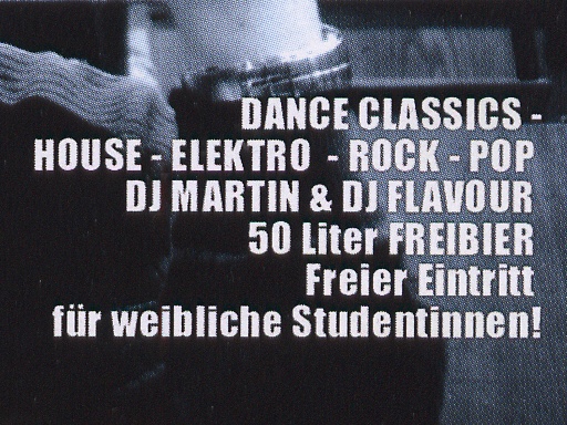 Flyer einer Partyveranstaltung - 20.12.2008