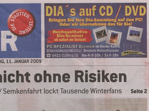 Zeitung - 11.01.2009