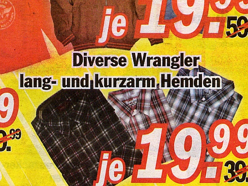 Aus dem Propekt eines Sonderpostenmarktes - 08.03.2010