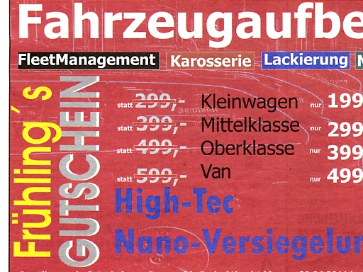 Coupon/Werbung - 09.03.2011