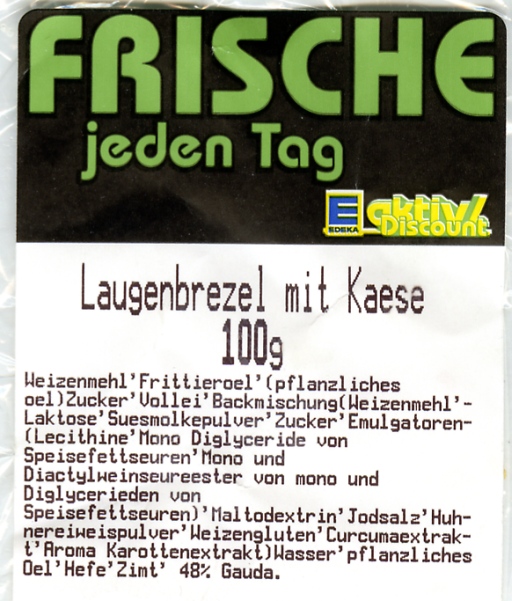 Etikett einer Ksebrezel - 10.06.2012