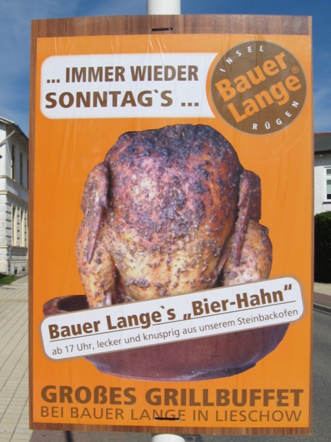 Werbeplakat in Sassnitz/Rgen - 17.09.2012