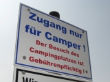 Hinweisschild auf dem Campingplatz in Wremen (04.05.2013) - Bild 24/24