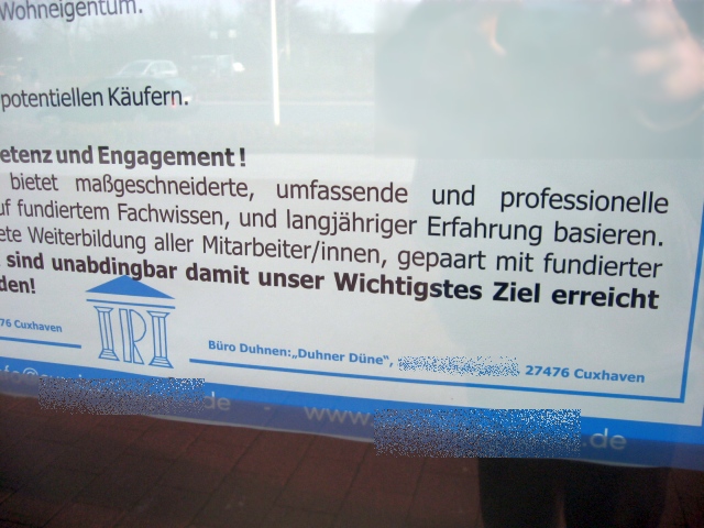 Schaufenster in Cuxhaven - 30.03.2014