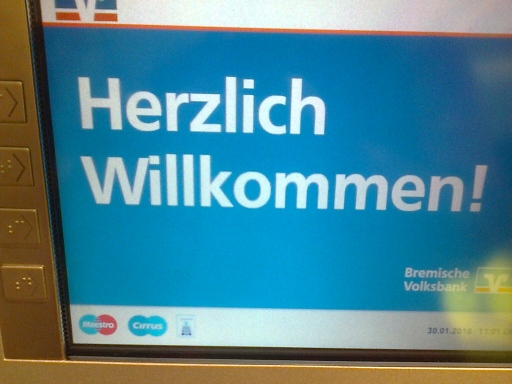 Geldautomat der Bremischen Volksbank - 30.01.2016