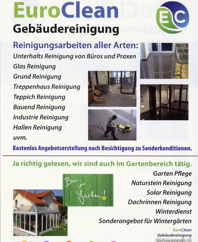 Flyer eines Reinigungsunternehmens - 06.02.2016