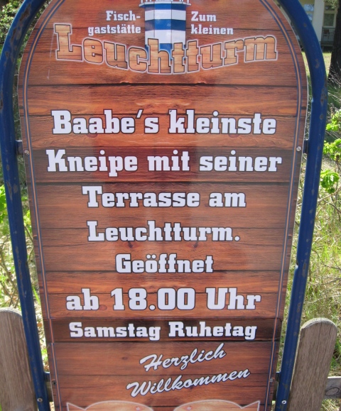 Hinweisschild in Baabe/Rgen - 12.05.2016