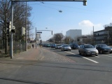 Am Straenbahndepot, Blick zur Brcke - Sebaldsbrck, Hemelingen, Bremen (03.2008) - Bild 5/54